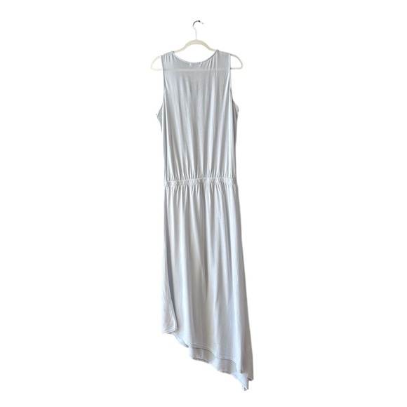 NEW Fresh Produce Aria Maxi Summer Dress Size Lg Gray Asymmetric Hem Stretch - Picture 8 of 9